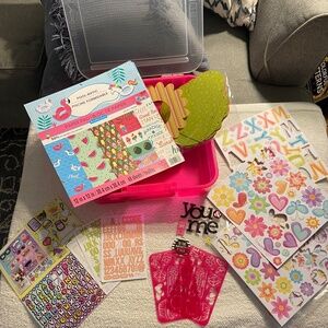 Scrapbook Kit with Paper, Stickers & Fun Cut-Outs – Preowned, Lots of Life Left!